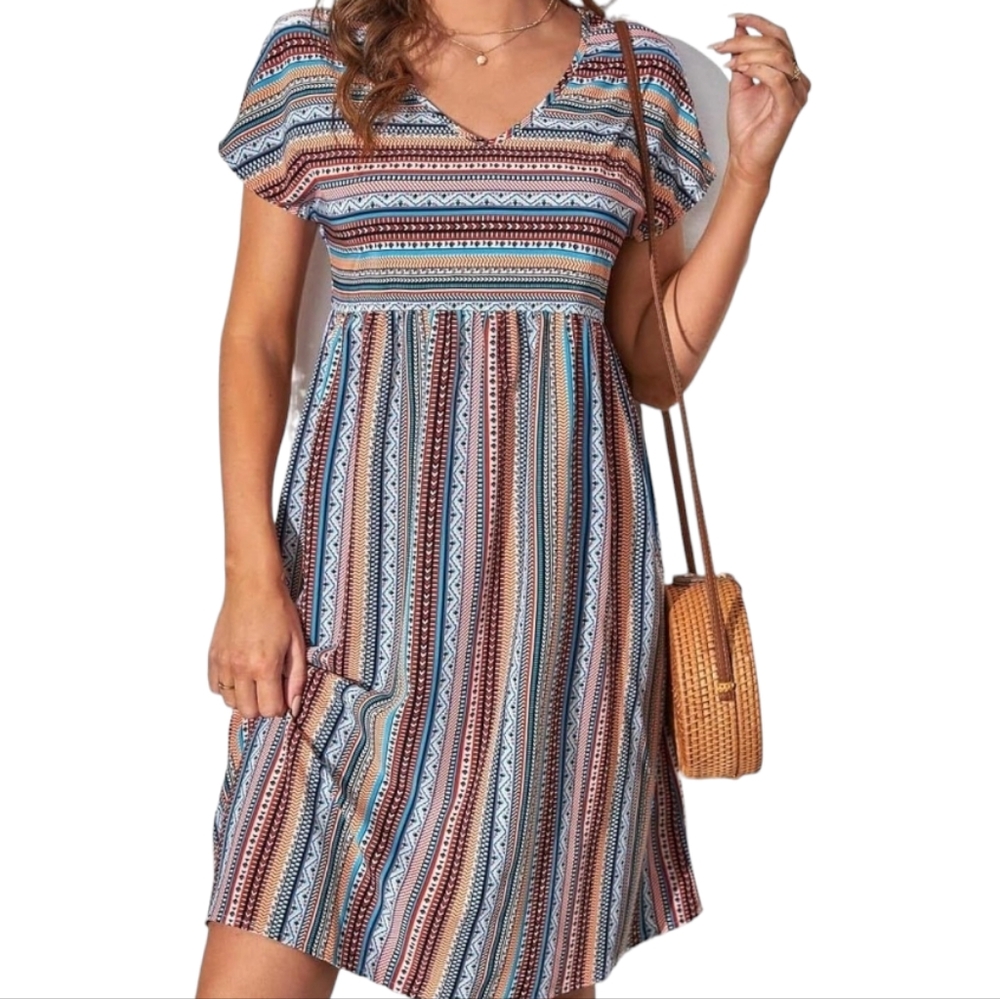Emery Rose Multicolor Women's Midi Dress Size XL